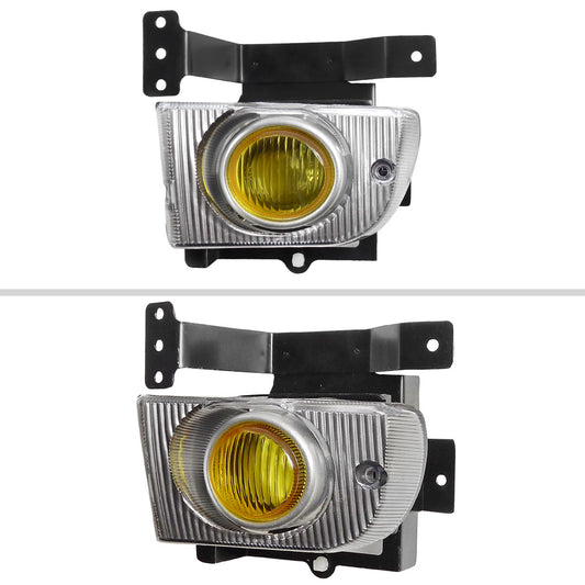 1992-1995 Honda Civic Sedan H3 Fog Lights Kit (Chrome Housing/Yellow Lens)