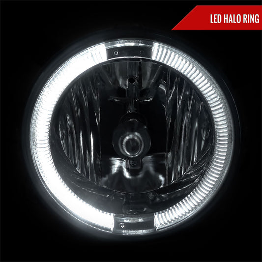 2005-2009 Ford Mustang GT Deluxe/Premium H10 Halo Ring Fog Lights (Chrome Housing/Clear Lens)