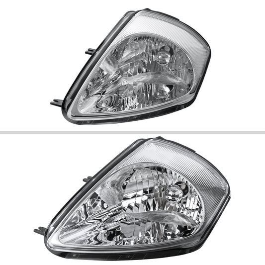 2000-2005 Mitsubishi Eclipse Factory Style Crystal Headlights (Chrome Housing/Clear Lens)