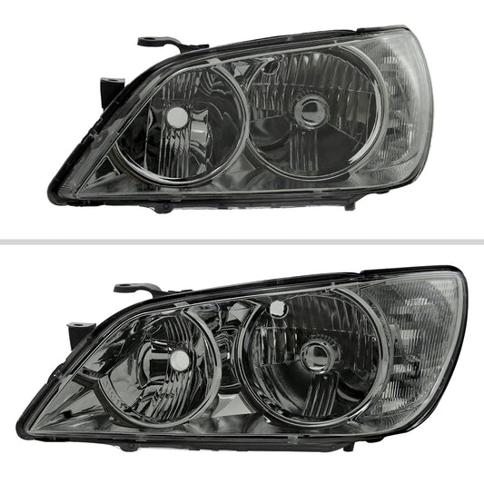 2001-2005 Lexus IS300 Factory Style Crystal Headlights (Chrome Housing/Smoked Lens)
