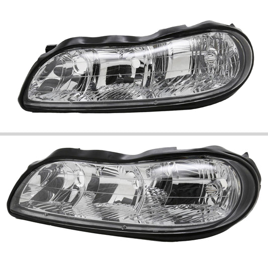 1997-1999 Oldsmobile Cutlass / 1997-2003 Chevrolet Malibu / 2004-2005 Chevrolet Classic Factory Style Headlights (Chrome Housing/Clear Lens)