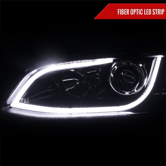 2008-2009 Pontiac G8 LED Bar Projector Headlights (Glossy Black Housing/Smoked Lens)