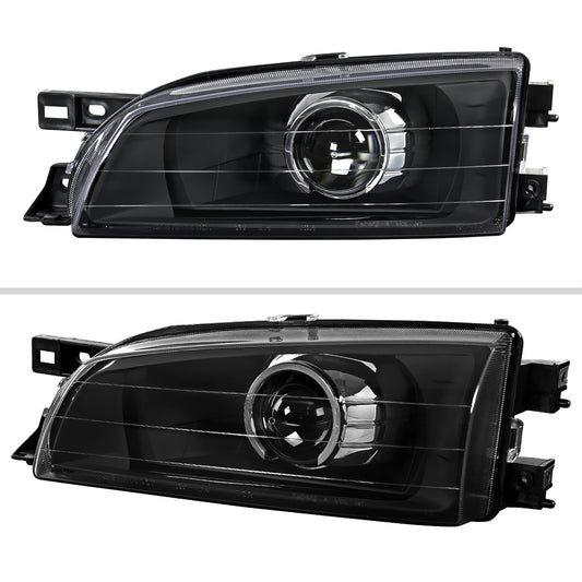 1995-2001 Subaru Impreza Retro Style Projector Headlights (Matte Black Housing/Clear Lens)