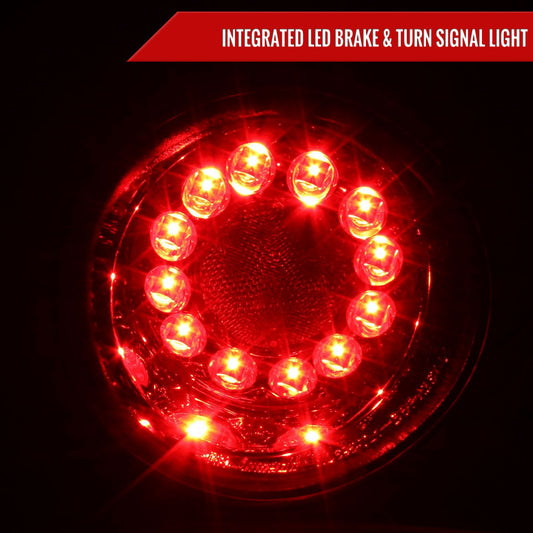 2005-2010 Chevrolet Cobalt Coupe LED Tail Lights & Trunk Reverse Lights (Chrome Housing/Red Lens)