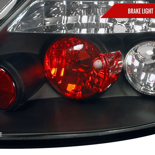 2006-2011 Honda Civic Coupe Tail Lights (Matte Black Housing/Clear Lens)