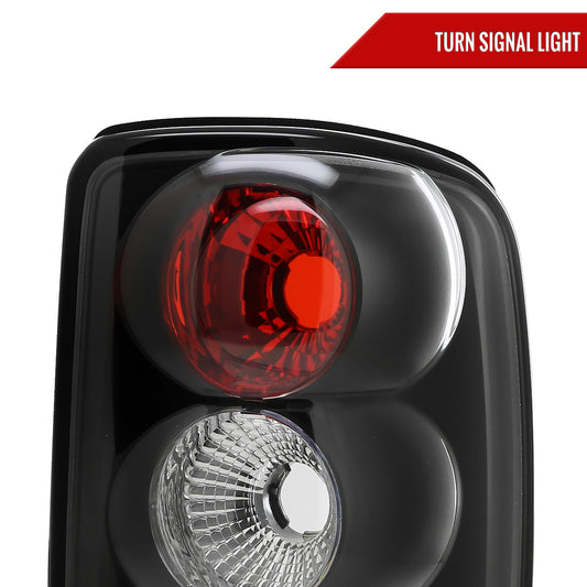 2000-2006 Chevrolet GMC Suburban/Tahoe/Yukon Tail Lights (Matte Black Housing/Clear Lens)