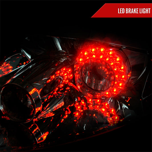 2006-2011 Mitsubishi Eclipse LED Tail Lights (Chrome Housing/Clear Lens)