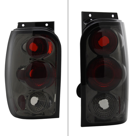 1998-2001 Ford Explorer Mercury Mountaineer Tail Lights (Chrome Housing/Smoked Lens)