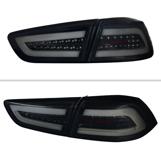2008-2017 Mitsubishi Lancer / 2008-2015 Lancer EVO X Sedan LED Tail Lights (Glossy Black Housing/Smoked Lens)