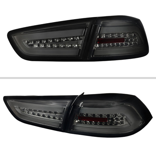 2008-2017 Mitsubishi Lancer / 2008-2015 Lancer EVO X Sedan LED Tail Lights (Chrome Housing/Smoked Lens)