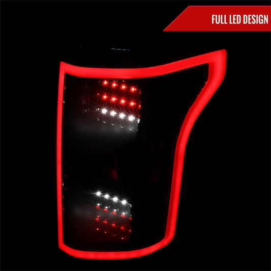 2015-2017 Ford F-150 LED Tail Lights (Glossy Black Housing/Smoked Lens)