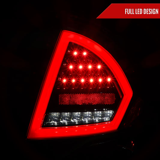 2010-2012 Ford Fusion LED Tail Lights (Jet Black Housing/Clear Lens)