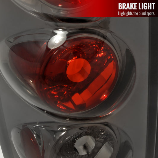 2002-2006 Dodge RAM Tail Lights (Chrome Housing/Smoked Lens)