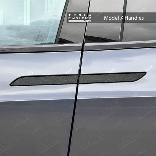 3M Matte Black Metallic Tesla Door Handle Decals (4pcs)