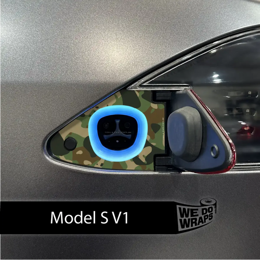 Camo Tesla Charge Port Wrap | Model S