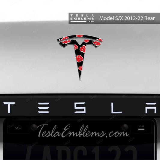 Naruto Akatsuki Tesla Emblem Decals (Front + Back) | Model S