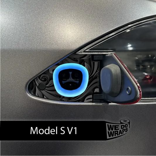 Nocturnal Petals Tesla Charge Port Wrap | Model S