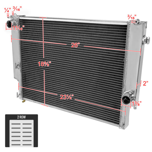 1992-1998 BMW E36 3 Series Manual Transmission Aluminum 2-Row Performance Radiator