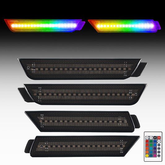 2010-2015 Chevrolet Camaro RGB Smoked LED Side Markers