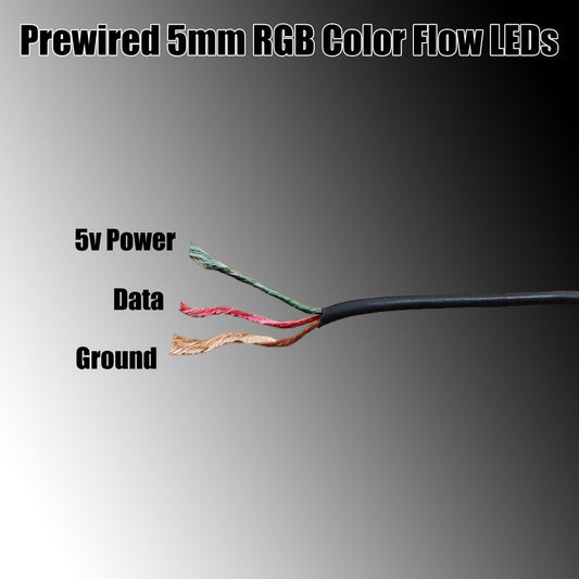 Prewired 5mm RGB Color Flow Leds Headliner