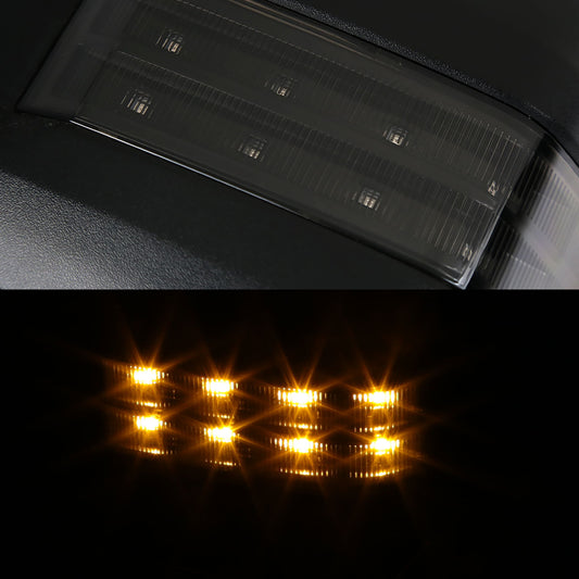 1999-2002 Chevrolet Silverado/Tahoe/Suburban/Avalanche GMC Sierra/Yukon/Yukon XL Power Heated Manual Extendable Chrome Towing Mirrors w/ Smoked Lens LED Turn Signal & Clearance Lights