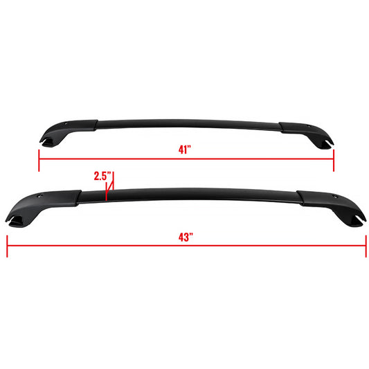 2010-2017 Subaru Impreza Sport/XV Crosstrek Black Powder Coated Aluminium Roof Rack Cross Bars