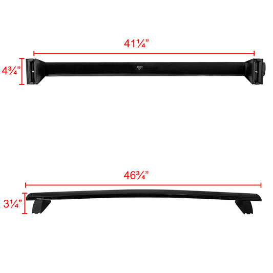 2011-2018 Jeep Grand Cherokee Black Aluminum Roof Rack Bars
