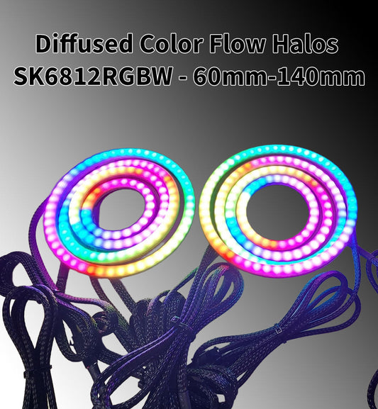 Flow Series Diffused Halos - 5v SK6812 RGBW