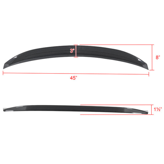 2018-2021 Kia Stinger VT Style Spoiler Lid (Carbon Fiber w/ Glossy Black Finish)