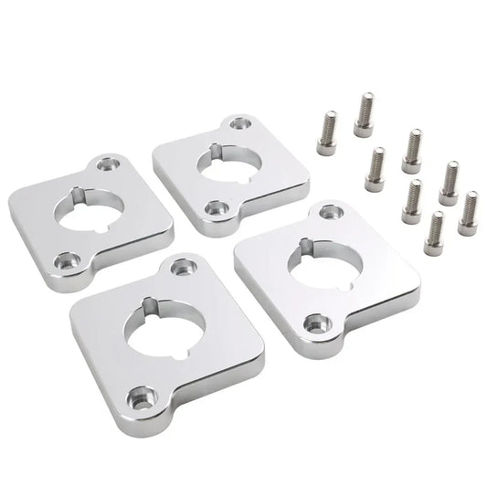 VW / Audi 1.8T 20V to 2.0 TFSI / R8 Coilpack Adapter Plate Set Billet Aluminum (Silver) for A3 / S3 / A4 / A6 / TT MK1 / Golf MK4 / GTI / Jetta / Beetle / Passat 1996 - 2011