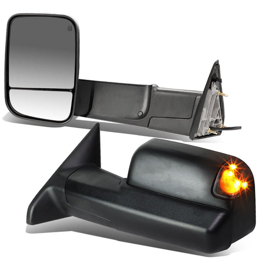 09-16 Dodge Ram Powered Heated LED Smoke Towing Mirrors - Pair