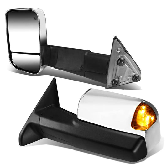 09-16 Dodge Ram Powered Heated Towing Mirrors w/ LED Signal Chrome