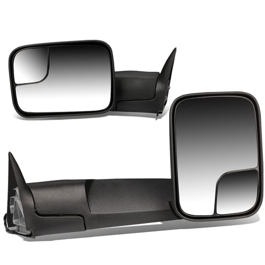 94-97 Dodge Ram 1500/2500/3500 Power Towing Mirror Pair - Black
