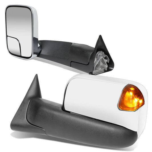 94-02 Dodge Ram Powered LED Towing Mirrors - Chrome Pair