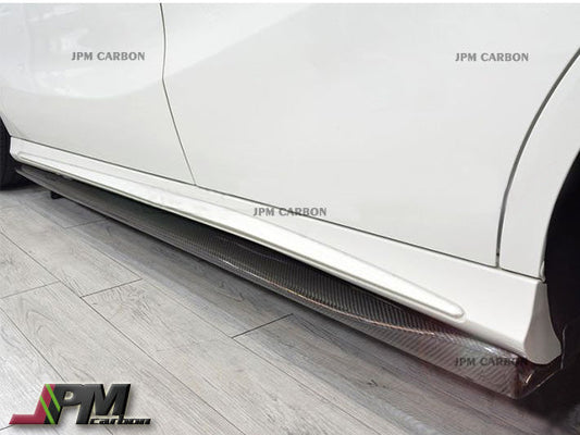 RZ Style Carbon Fiber Side Skirt Expansion Lips for FOR 2013-2018 Mercedes-Benz W176 A-Class with AMG Sport Package & A45 Only