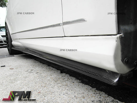 DP Style Carbon Fiber Side Skirt Add-on Lips Fits For 2008-2014 Mercedes-Benz W204 C204 C-Class with AMG Sport Package Only