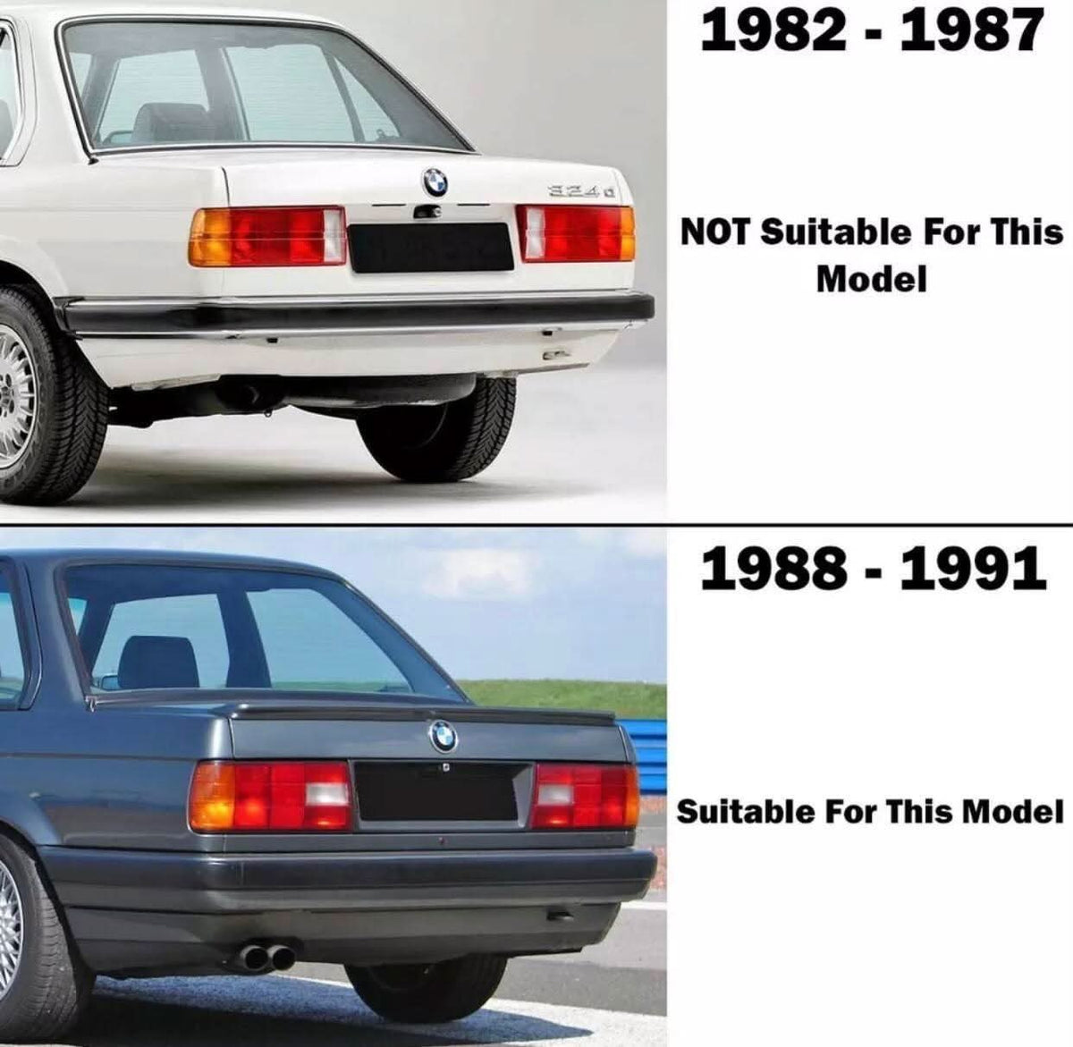 BMW 3-Series E30 Red/ Clear Tail Lights- Facelift (1988-1994)