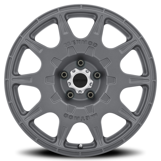 Method MR502 RALLY 17x8 +38mm Offset 5x4.5 67.1mm CB Titanium Wheel