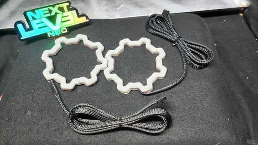 Gear RGB halos - Includes controller with DRL and Turn Signal Inputs