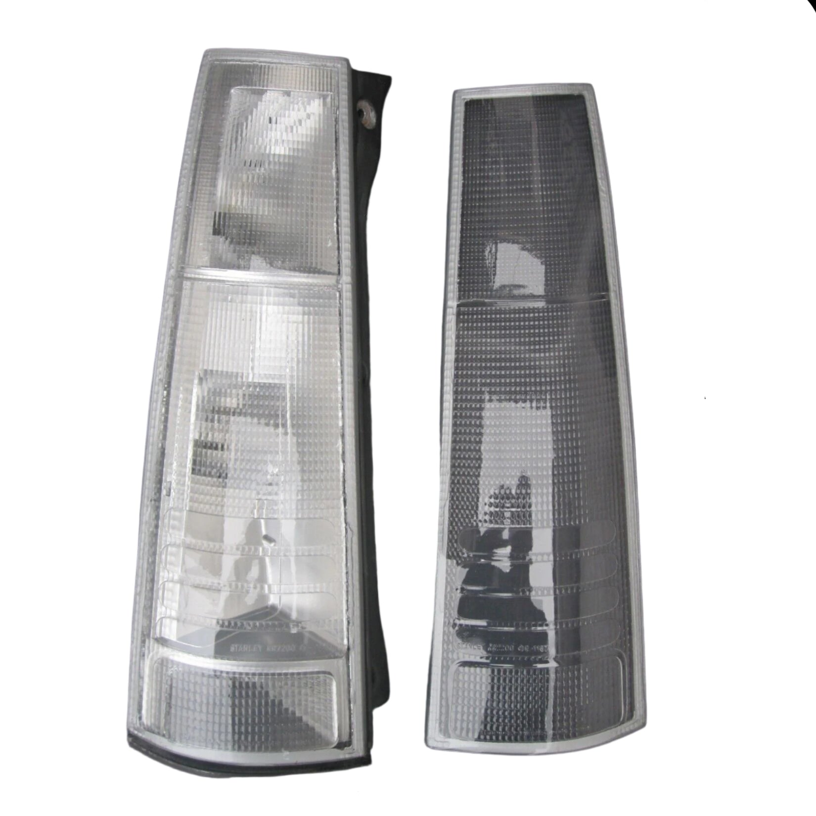 Clear Lens Tail Light Assembly Pair (L+R) For 97-01 Honda CR-V RD1 W/Bulbs Included - Black Housing