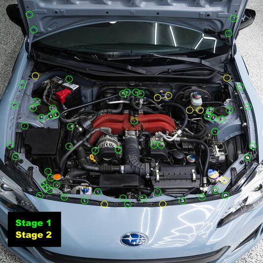 JDC Titanium Engine Bay Dress-Up Hardware Kit (13-21 FRS/BRZ/86)