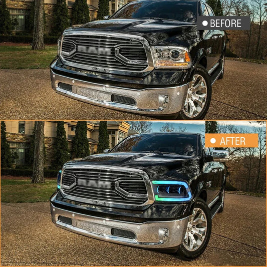 NTXGlow RGB LED Headlights (2009-18 Dodge RAM 1500 & 2013-18 RAM 2500)