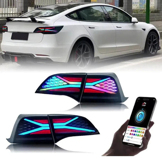 NTXGlow RGB LED Tail Lights (2020-24 Tesla Model Y & 2022-23 Model 3)