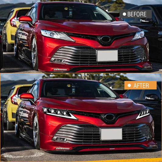 NTXGlow Clear Reflector Headlights (2018-2024 Toyota Camry LE, SE, XLE, XSE, TRD)