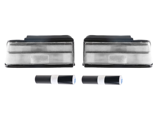 1990-1991 Honda Civic 4d Sedan Jdm Sir Style Clear Tail Light Black Center Panel Wrap Made By Unique Racing