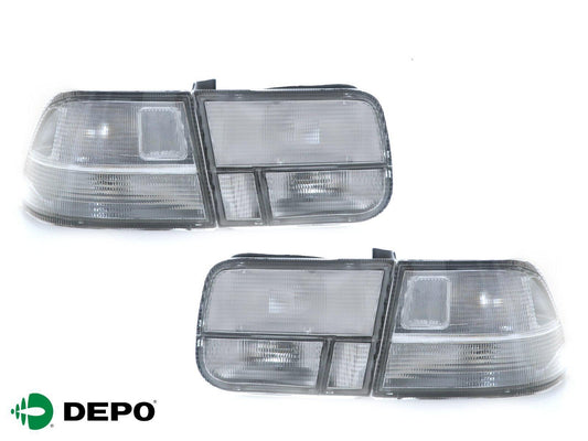 1996-2000 Honda Civic 2d Coupe Ek Jdm Clear 4pcs Rear Tail Light