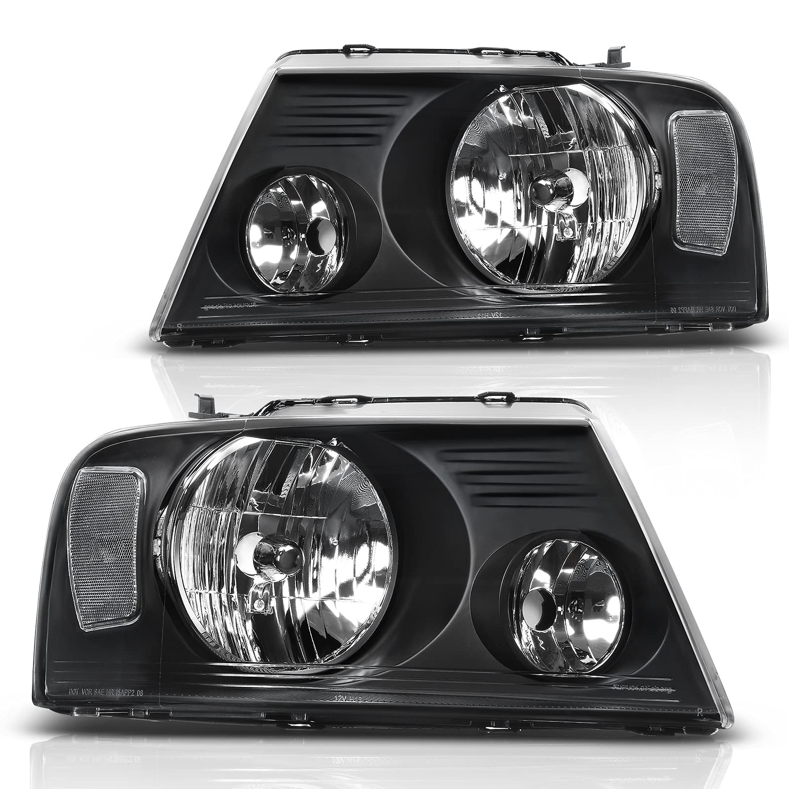 2004-2008 Ford F150 Clear Reflector headlights – NTXGlow