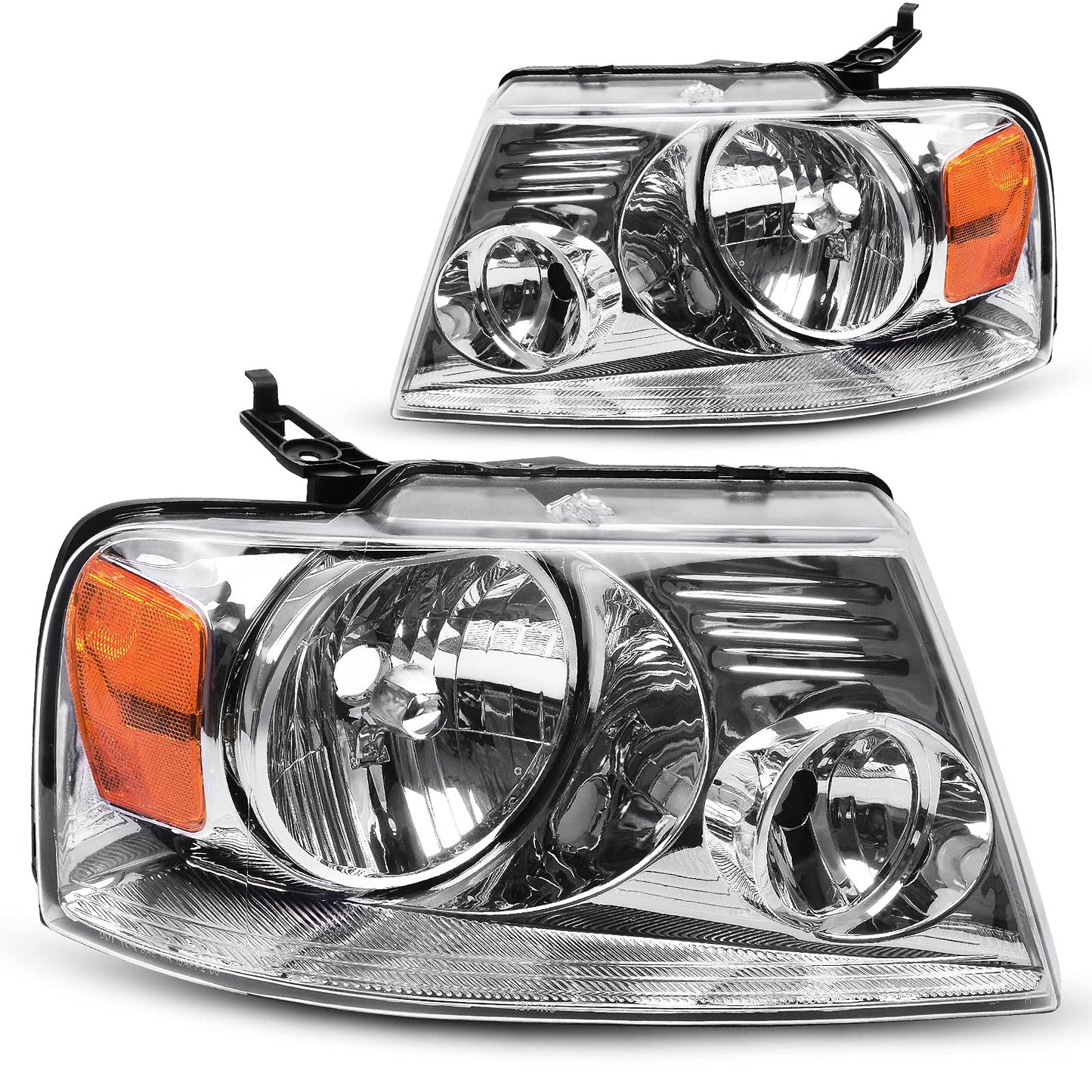 2004 - 2008 Ford F150 Chrome Housing Amber Reflector