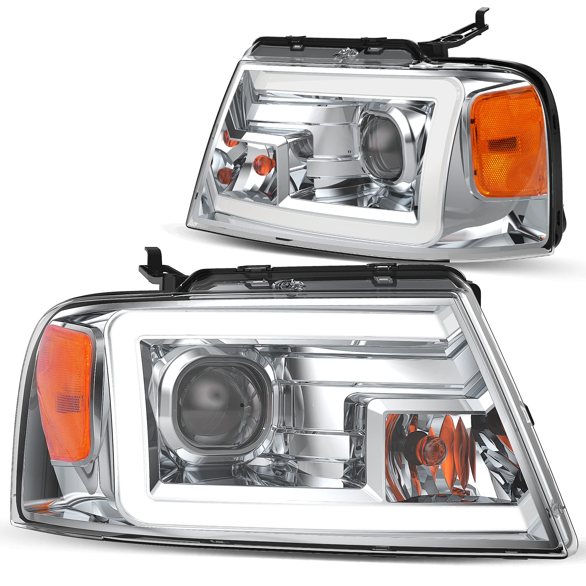 2004 - 2008 Ford F-150 DRL chrome housings – NTXGlow