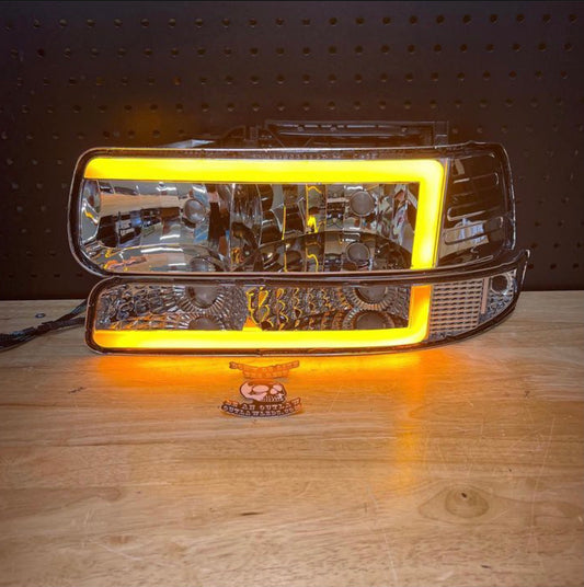 1999-2002 Chevy Silverado Bar Style Headlights
